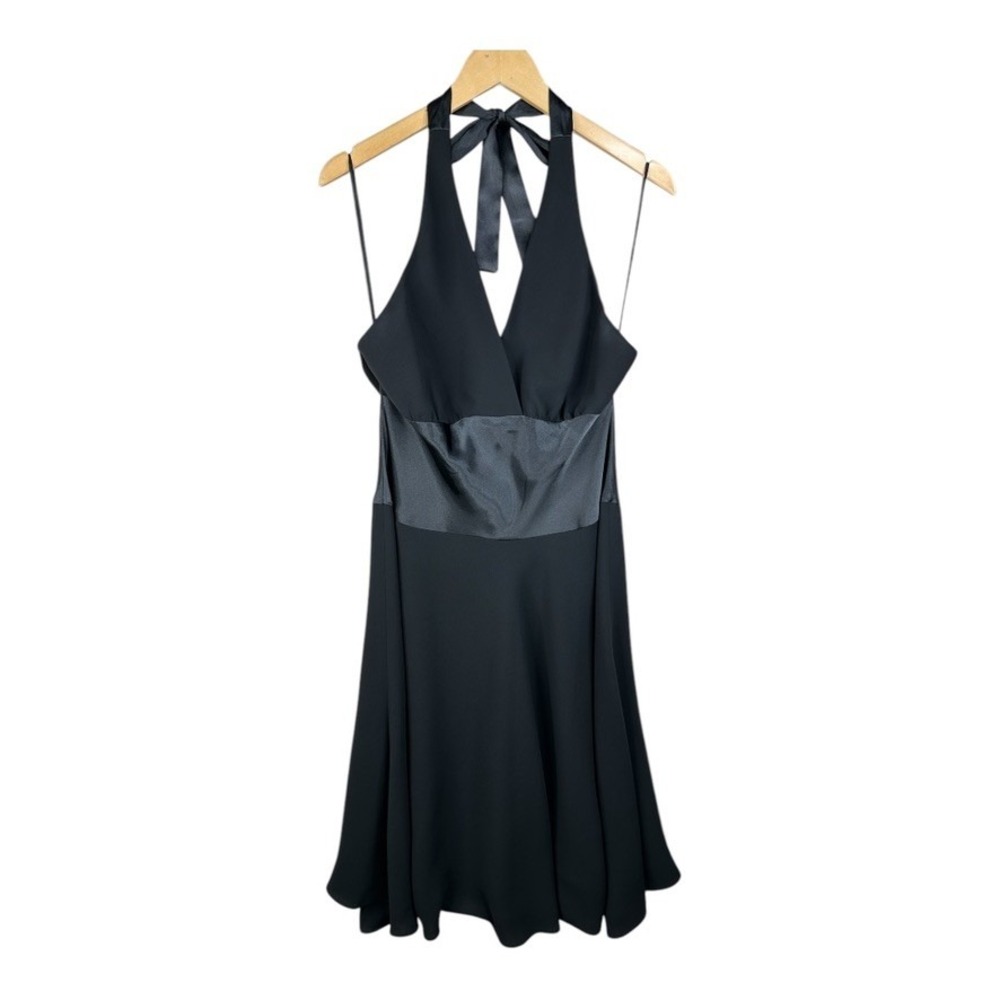 Jones New‎ York Black zip back sleeveless Halter dress size 12